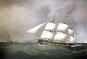 Samuel Walters American Packet VICTORIA off Holyhead USA oil painting artist